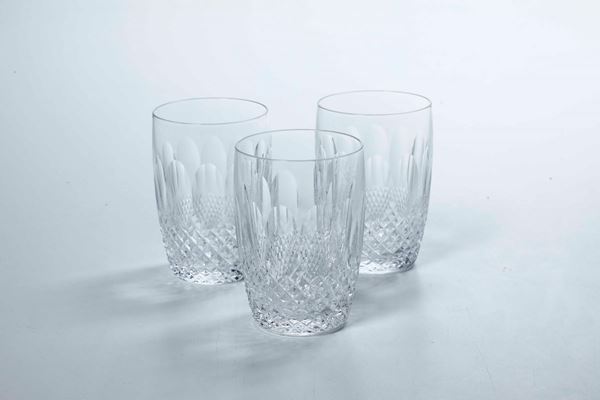 Dieci bicchieri Irlanda, Manifattura Waterford Crystal, circa metà del XX secolo