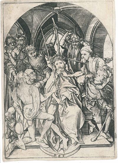 Martin Schongauer (colmar, 1448 Circa – Breisach Am Rhein, 1491)gesù Coronato di Spine