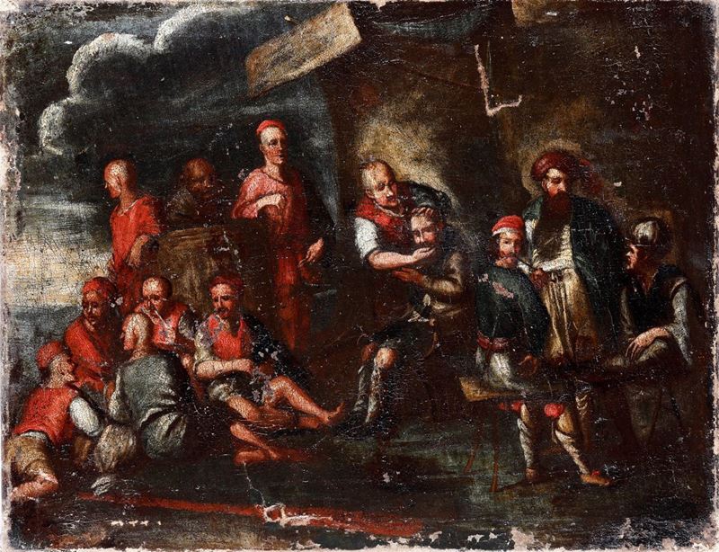 Scuola fiamminga del XVII secolo Scena di naufragio  - Asta Dipinti Antichi | Cambi Time - Cambi Casa d'Aste