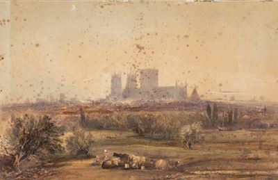 William Eddowes Turner (1820 - 1885) Ambito Dipaesaggio con Cattedrale di York