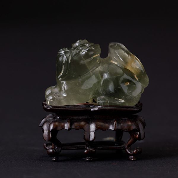 Figura di leoncino in pietra dura, Cina, XX secolo