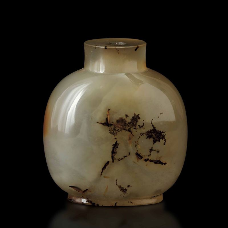 Snuff bottle in agata muschiata, Cina, Dinastia Qing, XIX secolo  - Asta Fine Chinese Works of Art - Cambi Casa d'Aste
