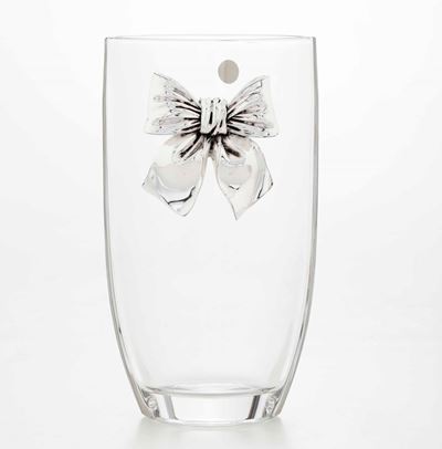 Vaso in Vetro con Ficco in Argento. Italia XX-XXI Secolo