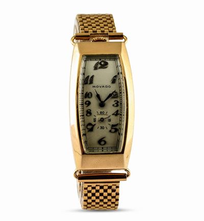 Movado - Polyplan con Cassa Curvex in Oro Rosa 18k, Secondi in Basso. Accompagnato da Astuccio Or...