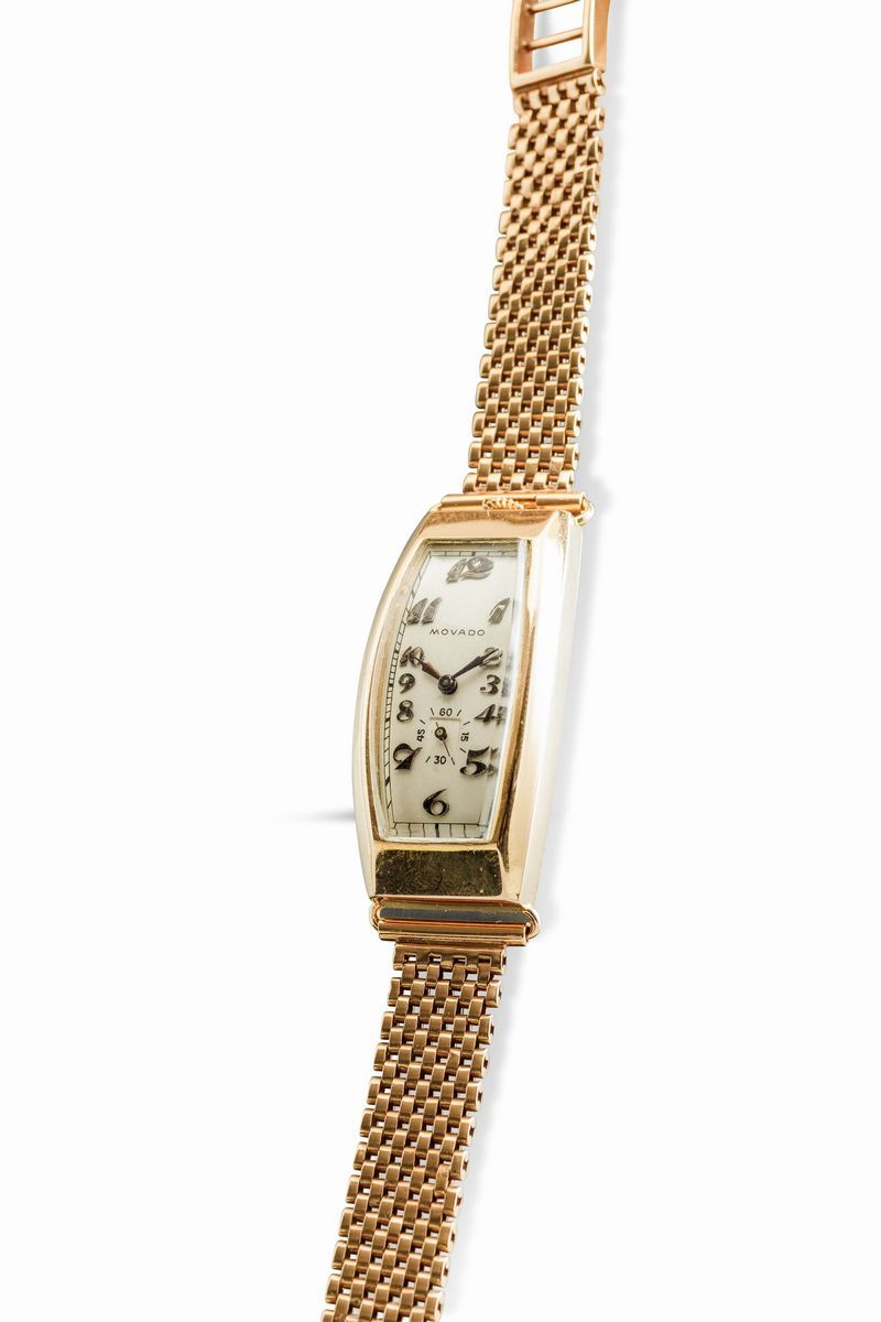Movado - Polyplan con Cassa Curvex in Oro Rosa 18k, Secondi in Basso. Accompagnato da Astuccio Or...