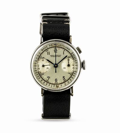 Girard Perregaux - Chrono Medicale Monopulsante D'acciaio con Barrette Fisse.