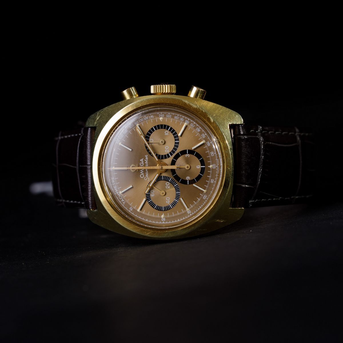 Omega - Seamaster Chrono Laminato, Ref 145.029, Cal.861, Cassa Tonneau con Fondello a Vite, Anni ...