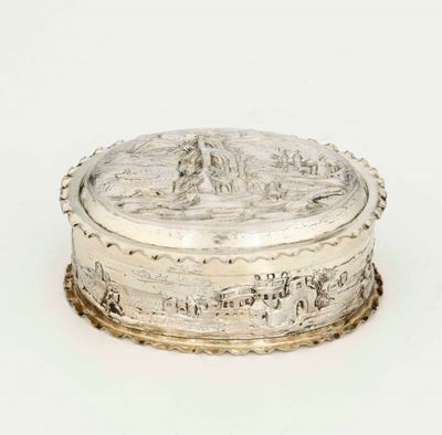 Scatola in Argento Dorato. Germania, Ausburg, XVIII Secolo