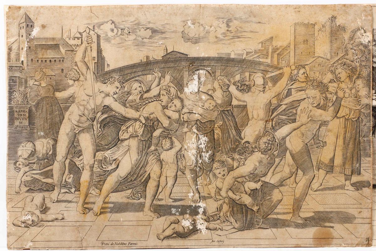 Raimondi Marcantonistrage degli Innocenti, 1512 ma Tiratura del XIX Secolo