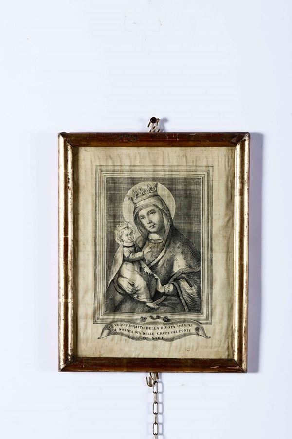 Stampa litografica. Genova, secolo XIX Nostra Signora delle Grazie