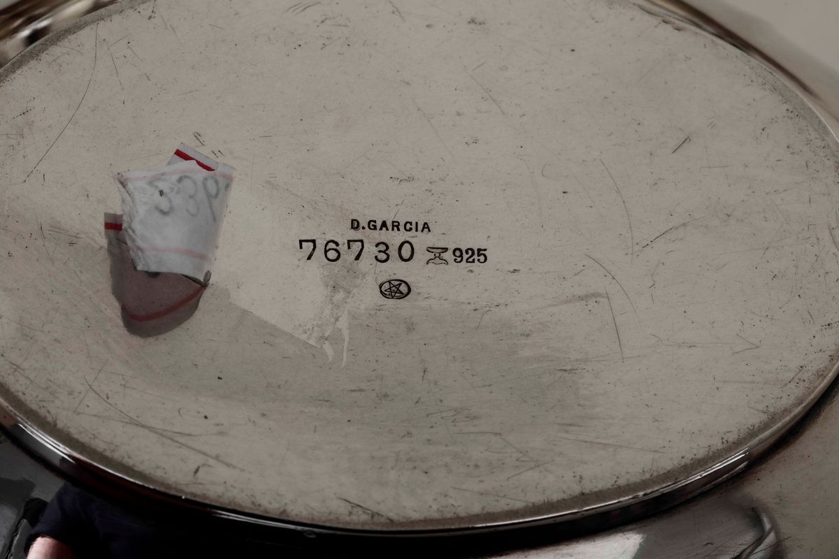 Servizio da Tè in Argento Sterling, Argenteria Spagnola del XX Secolo. Argentiere Dioniso Garcia,...