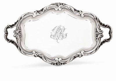 Vassoietto in Argento Primo Titolo. Parigi XX Secolo. Argentiere E. Cardeilhac