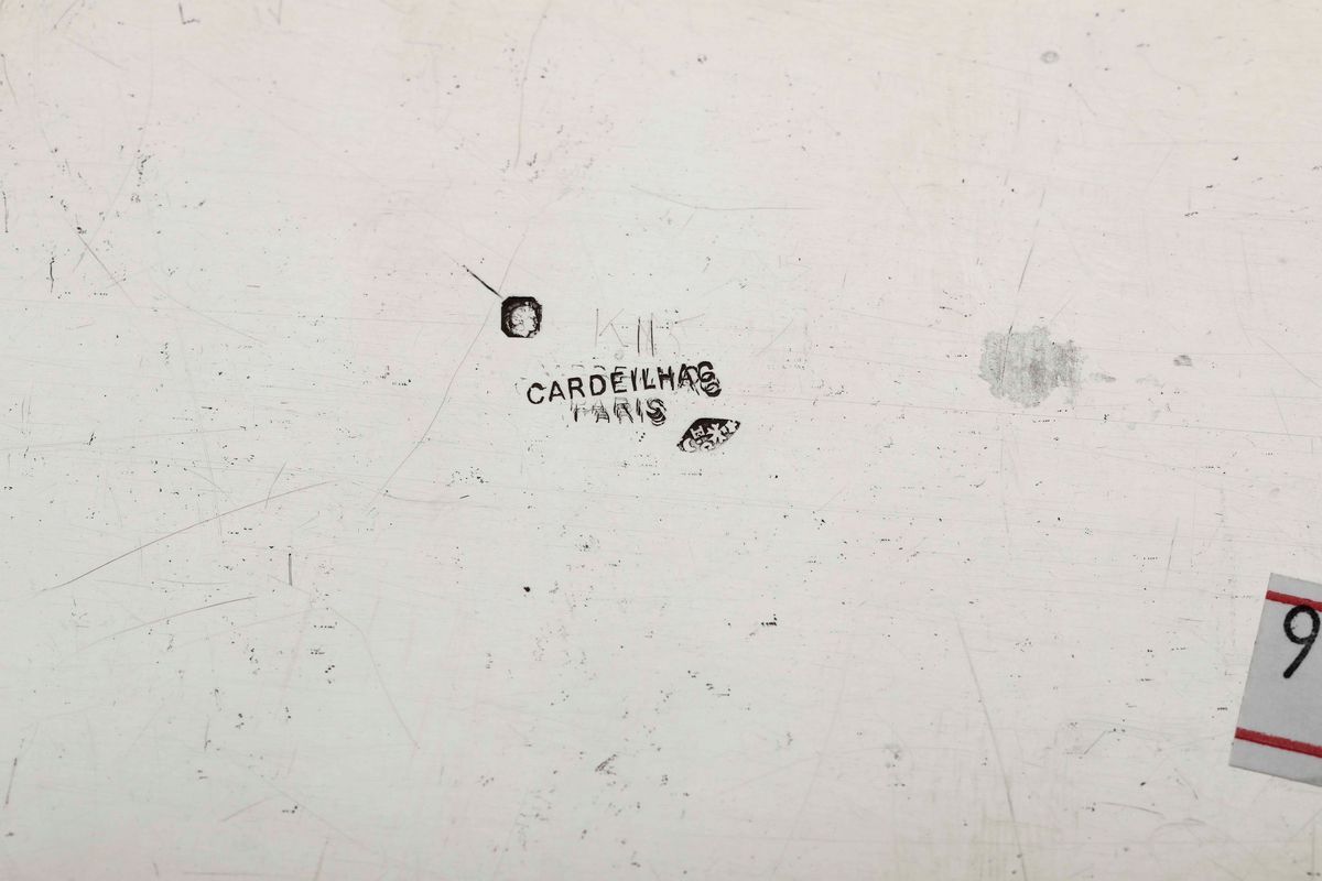 Vassoietto in Argento Primo Titolo. Parigi XX Secolo. Argentiere E. Cardeilhac