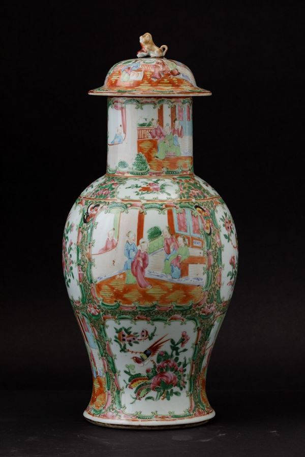 A Famille Rose potiche, China, Qing Dynasty