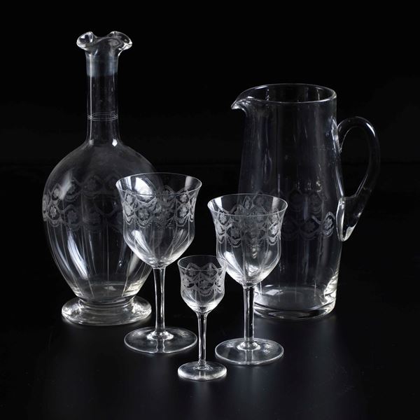 Servizio di calici, secondo quarto del XX secolo.