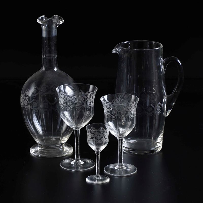 Servizio di calici, secondo quarto del XX secolo.  - Auction Tableware and Decor - Cambi Casa d'Aste