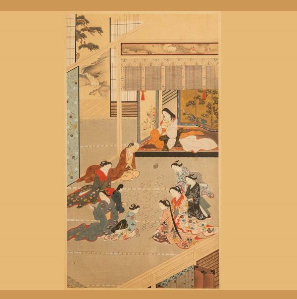 A painting of everyday life, Japan, Edo period