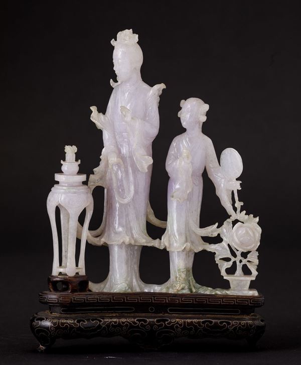 A jadeite group, China, Qing Dynasty, 1800s