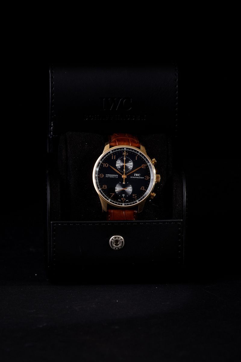 Iwc - Portoguese Chronograph, Oro Rosa, 40 MM, 2005. Condizioni da Fondo di Magazzino con Garanzi...