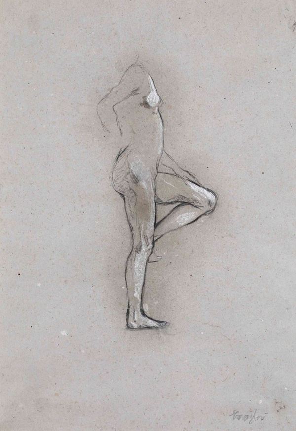 Mario Cavaglieri (Rovigo 1887 - Peyloubère 1969) Nudo femminile in piedi