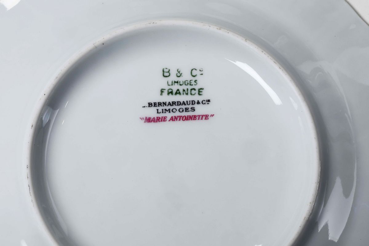 Servizio da Tavola “marie Antoinette” Francia, Limoges, Manifattura Bernardaud & Co., Seconda Met...