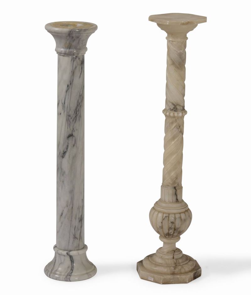 Due colonne in marmo  - Auction Antiques | Timed Auction - Cambi Casa d'Aste