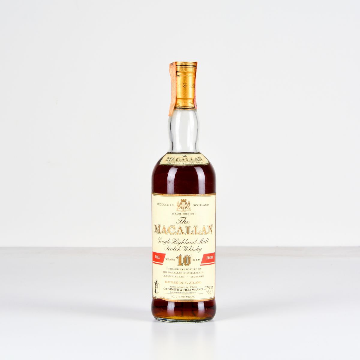 Macallan, Single Highland Malt Scotch Whisky 10 Years Old Full Proof Sherry Wood