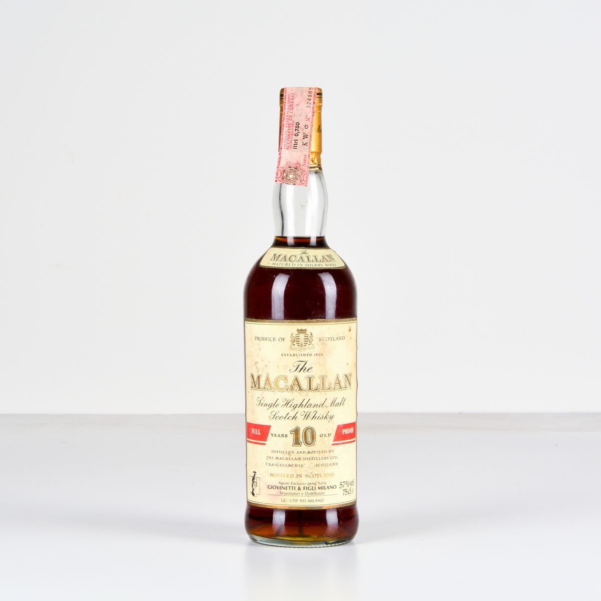 Macallan, Single Highland Malt Scotch Whisky 10 Years Old Full Proof Sherry Wood