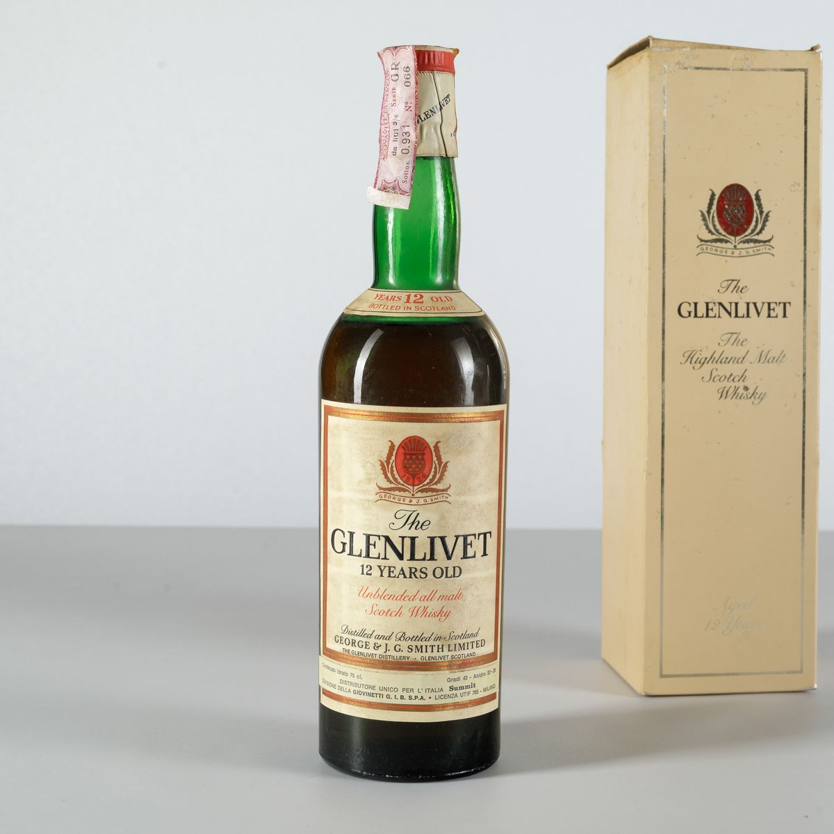 The Glenlivet, George & J.g Smith, Unblended All Malt Scotch Whisky 12 Years Old
