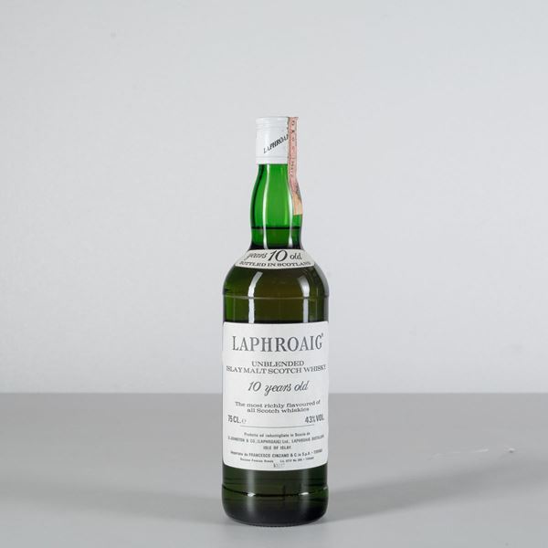 Laphroaig, Unblended Islay Malt Scotch Whisky 10 years old