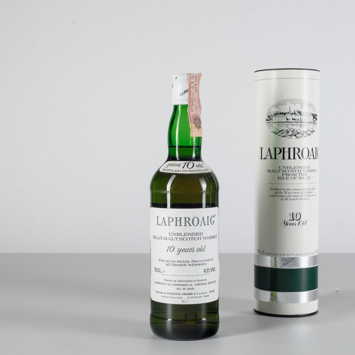 Laphroaig, Unblended Islay Malt Scotch Whisky 10 Years Old
