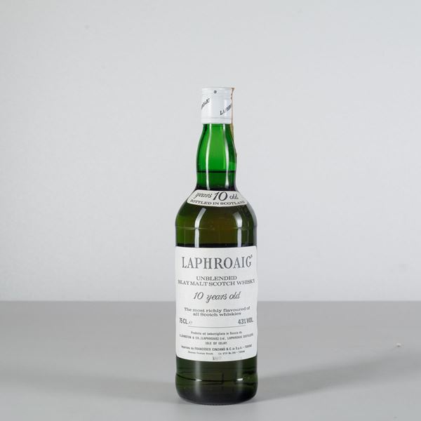 Laphroaig, Unblended Islay Malt Scotch Whisky 10 years old