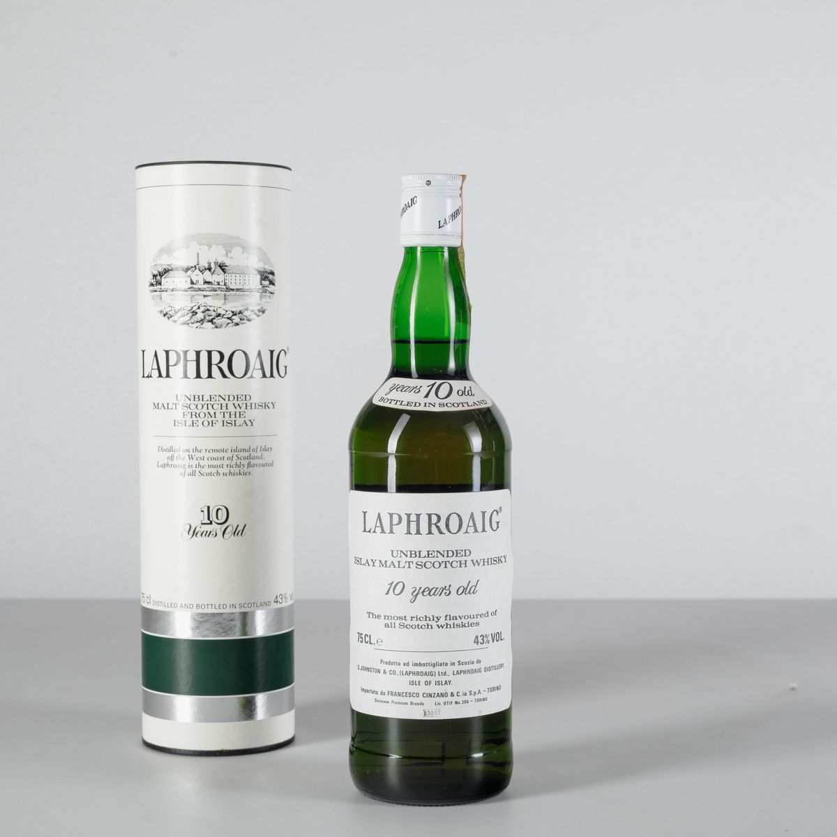 Laphroaig, Unblended Islay Malt Scotch Whisky 10 Years Old