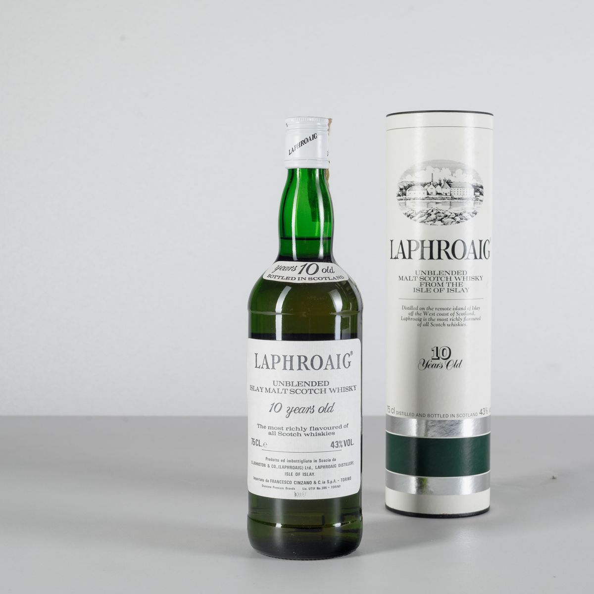 Laphroaig, Unblended Islay Malt Scotch Whisky 10 Years Old