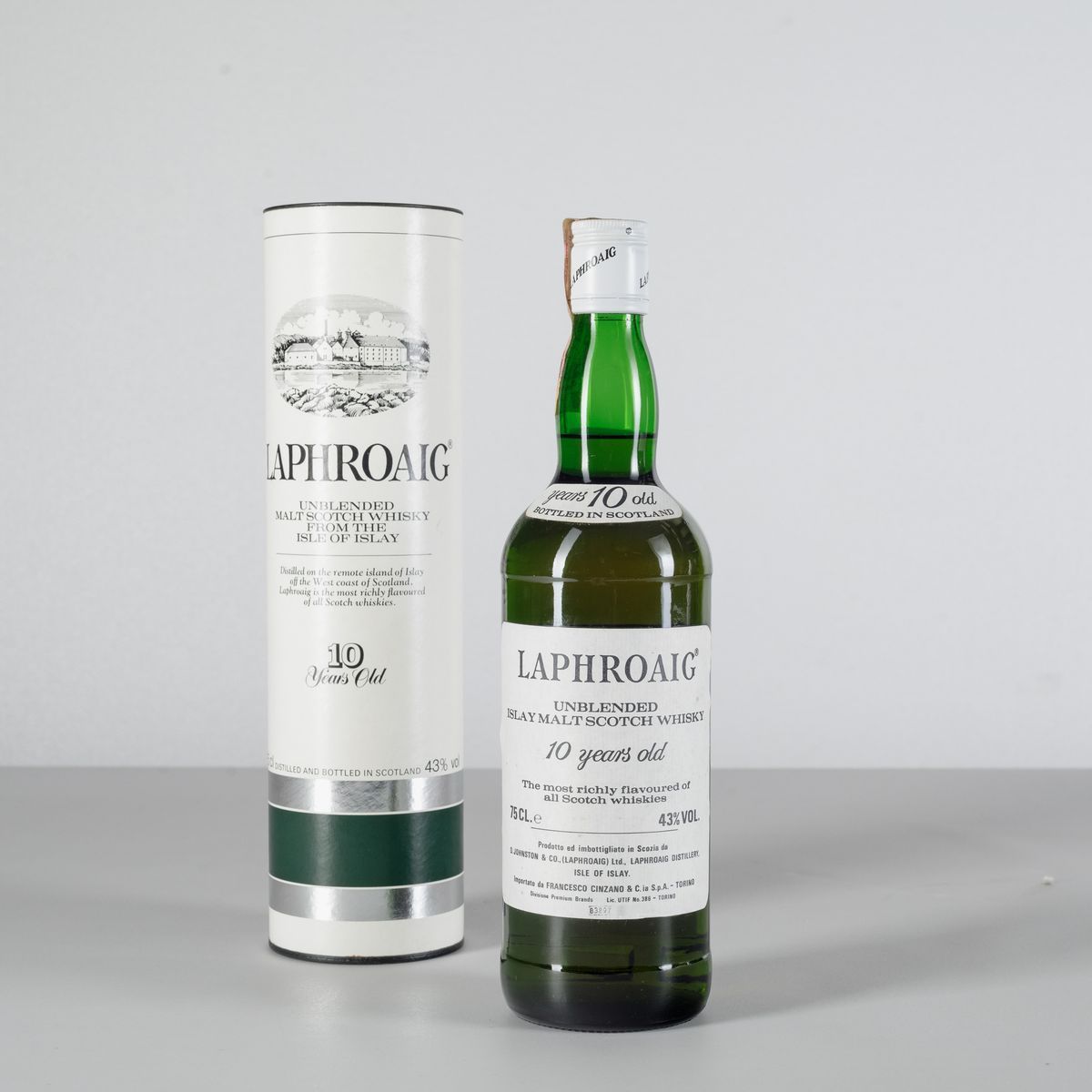 Laphroaig, Unblended Islay Malt Scotch Whisky 10 Years Old