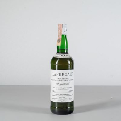 Laphroaig, Unblended Islay Malt Scotch Whisky 10 Years Old