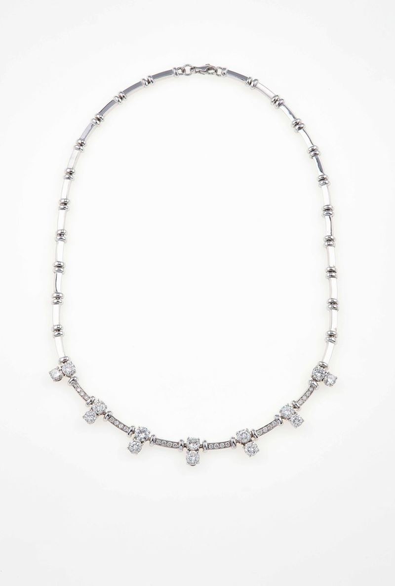 Girocollo con diamanti taglio brillante per ct 7.00 circa  - Auction Fine Jewels - III - Cambi Casa d'Aste