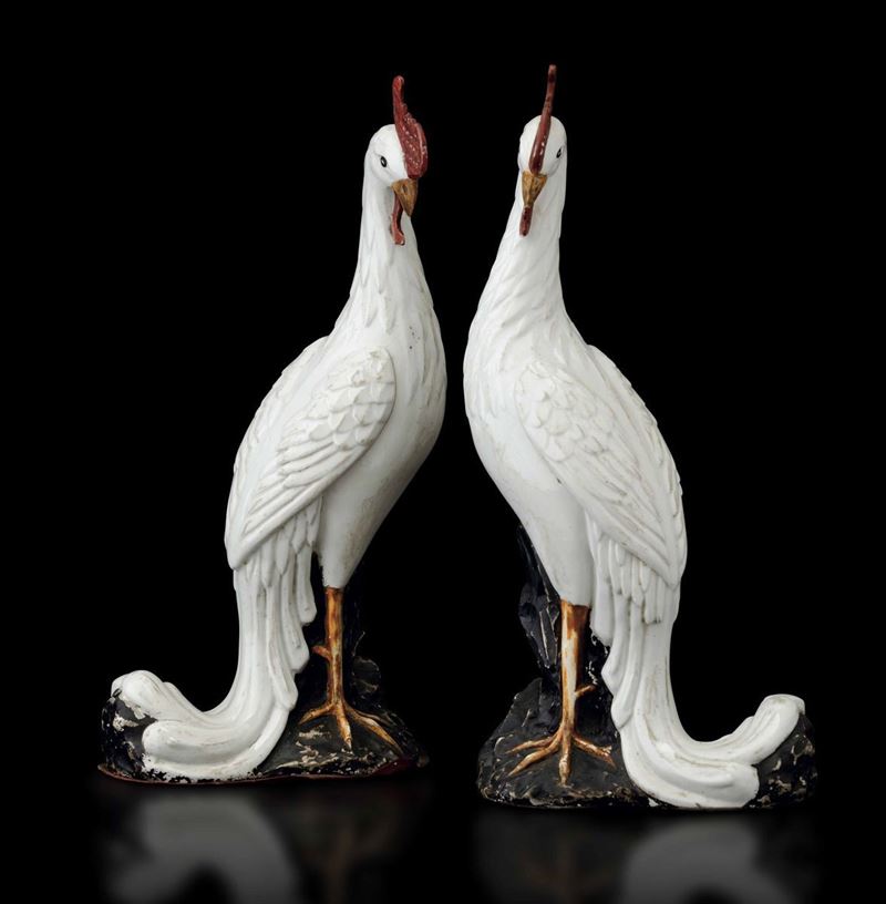 Two porcelain phoenixes, China, Qing Dynasty  - Auction Fine Chinese Works of Art - Cambi Casa d'Aste
