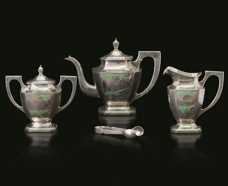 A silver tea set, China, Qing Dynasty  - Auction Fine Chinese Works of Art - Cambi Casa d'Aste