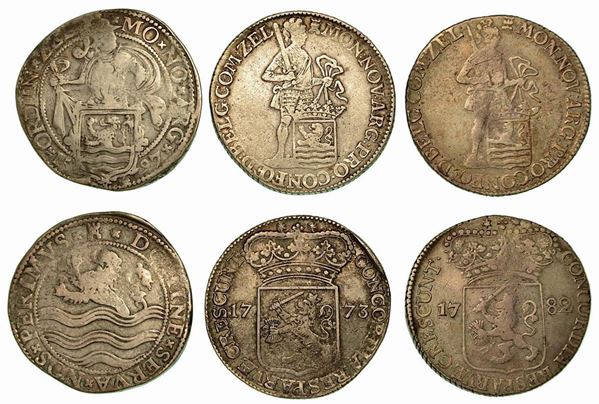 PAESI BASSI - ZEELAND. Lotto di tre monete.