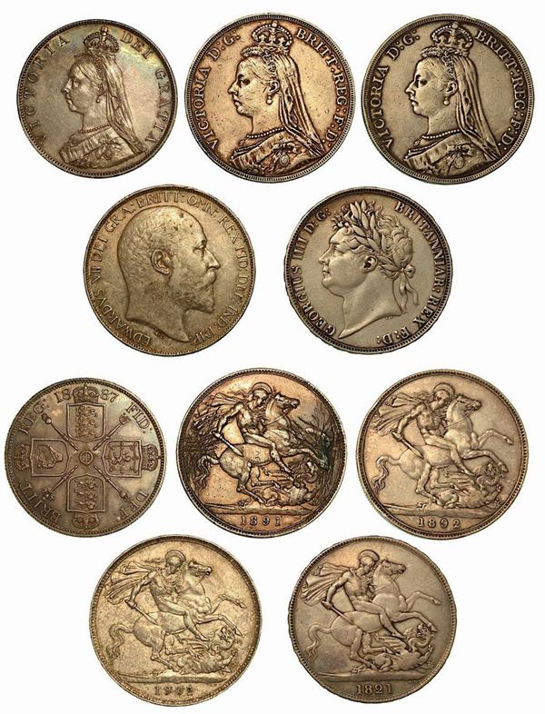 GRAN BRETAGNA. Lotto di cinque monete.