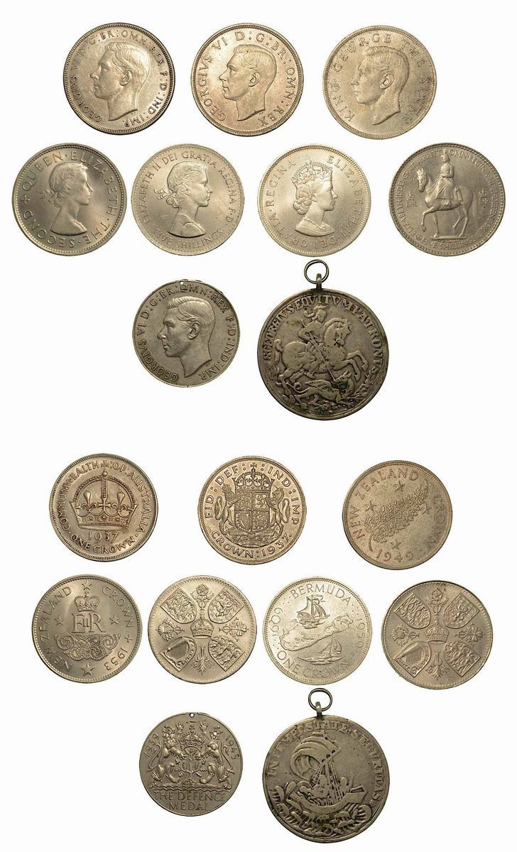 STATI VARI. Lotto di sette monete e due medaglie.  - Auction Numismatics - Cambi Casa d'Aste