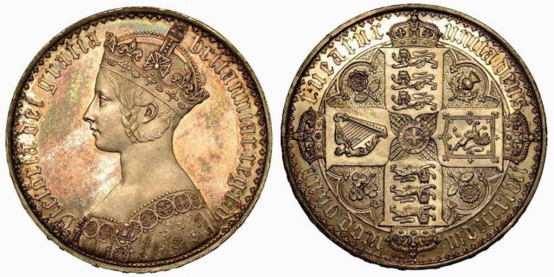 GRAN BRETAGNA. Victoria, 1837-1901. Crown 1847.  - Auction Numismatics - Cambi Casa d'Aste