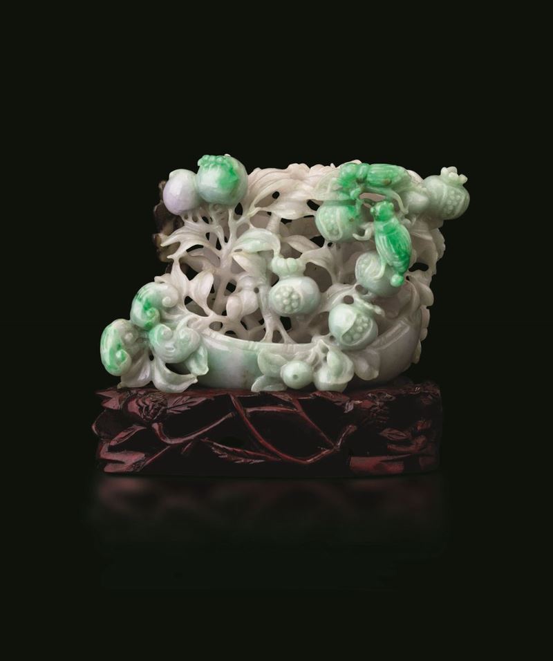 A jadeite group, China, Qing Dynasty  - Auction Fine Chinese Works of Art - Cambi Casa d'Aste