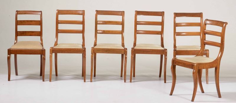 Sei sedie, XIX-XX secolo  - Auction Antiques | Timed Auction - Cambi Casa d'Aste