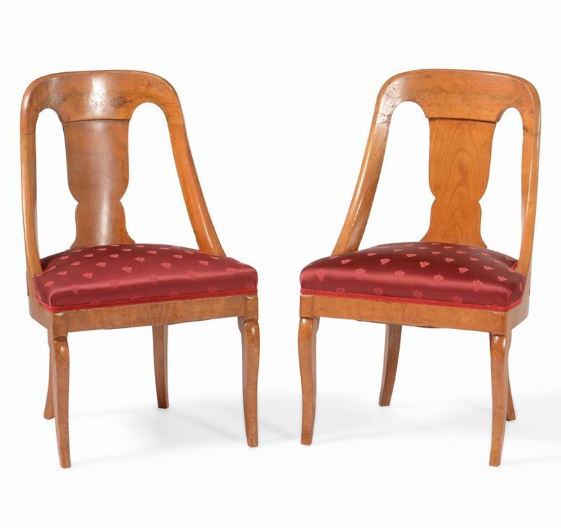 Coppia di sedie, XIX-XX secolo  - Auction Antiques | Timed Auction - Cambi Casa d'Aste