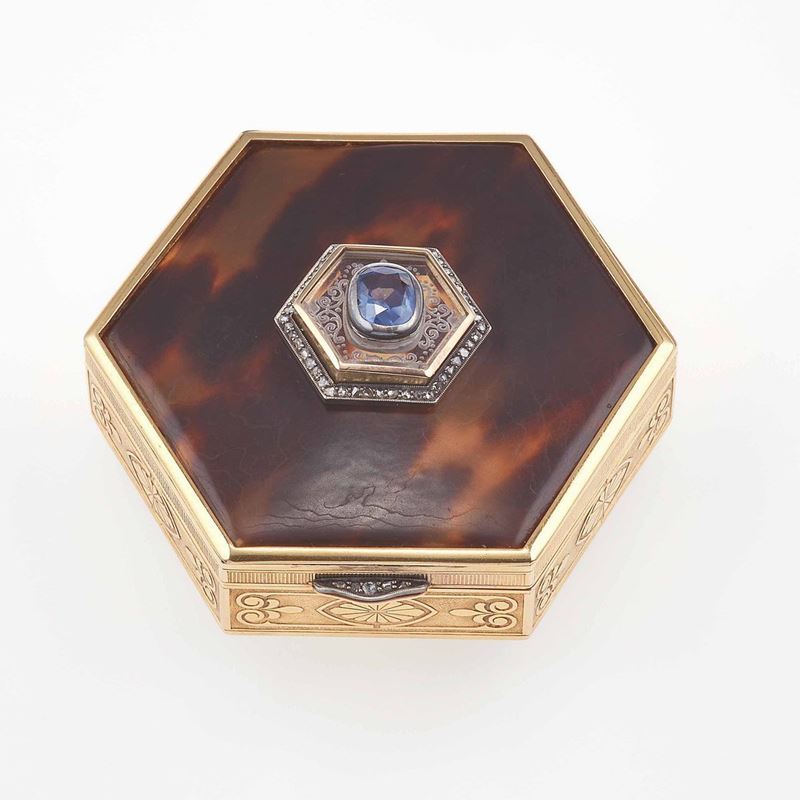 Piccola scatola con zaffiro Sri Lanka  - Auction Fine Coral Jewels - II - Cambi Casa d'Aste
