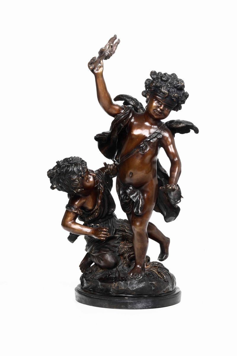 La mosca cieca, scultura in bronzo. Fonditore del XIX-XX secolo  - Auction Fine Art January | Cambi Time - I - Cambi Casa d'Aste