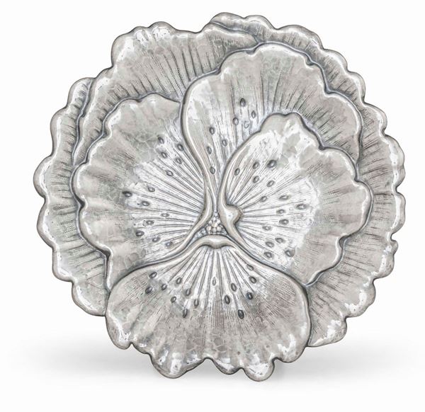 Ciotola in argento sterling a fiore. Mario Buccellati, Italia XX secolo