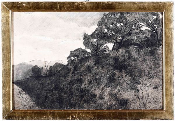 Eugenio Cecconi (1842-1903) Scorcio di paesaggio